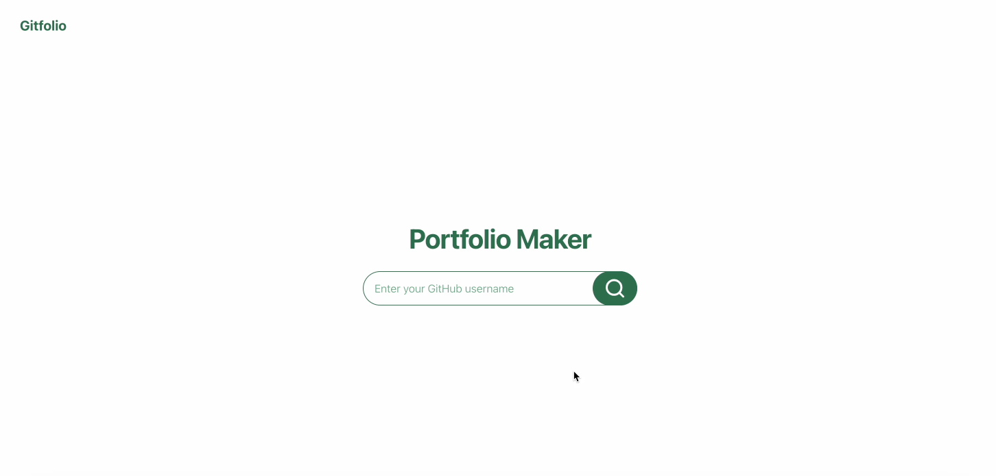 Gitfolio Hope Page